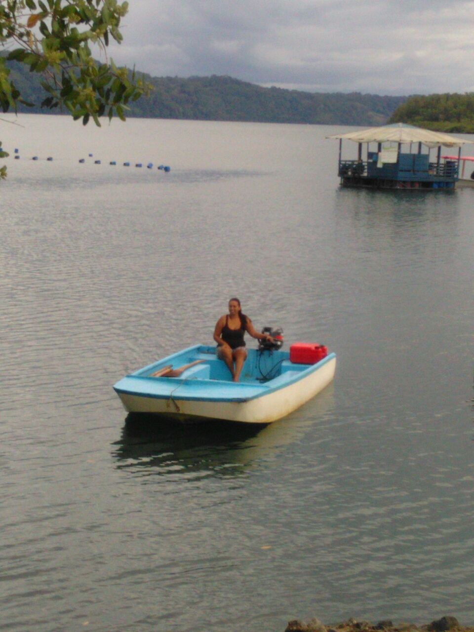 Nirlady Artavia in her family boat in Golfo Dulce, Costa Rica.