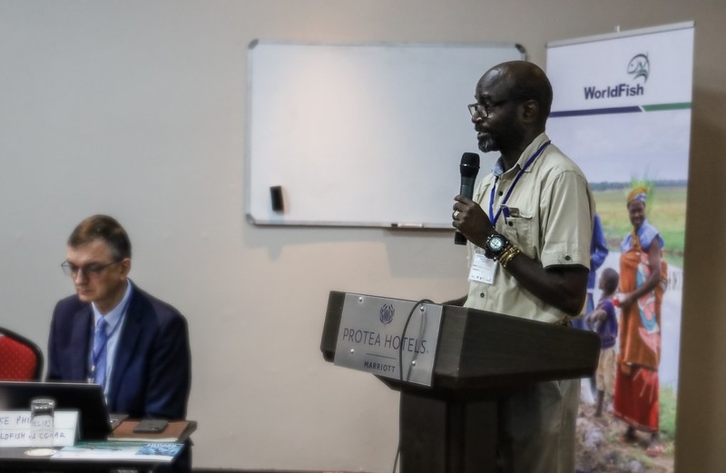 Left to right: Dr Michael Phillips, Director of Aquaculture and Fisheries Research, WorldFish XX