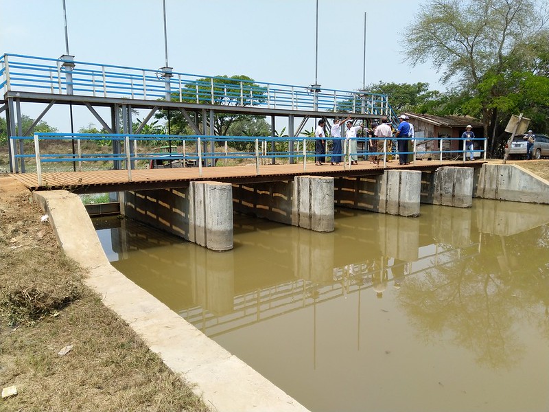 Grey water control infrastructures such as this one in Myanmar can disrupt fish migration and degrade fish habitats. Photo by John Conallin.