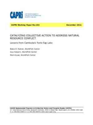 Catalyzing collective action to address natural resource conflict: lessons from Cambodia's Tonle Sap Lake