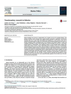Transboundary research in fisheries