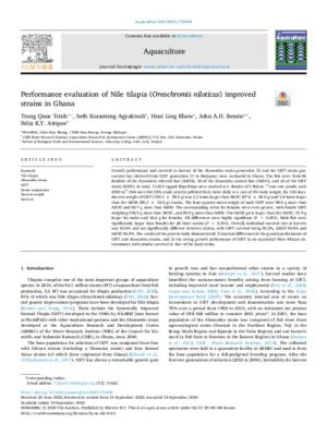 Performance evaluation of Nile tilapia (Oreochromis niloticus) improved strains in Ghana