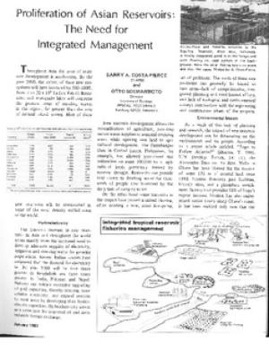 Proliferation of Asian reservoirs: the need for integrated management