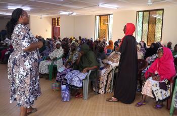 Seaweed farmer shares expectations for the training during Dr. Esther’s session on the workshop’s expected outcomes