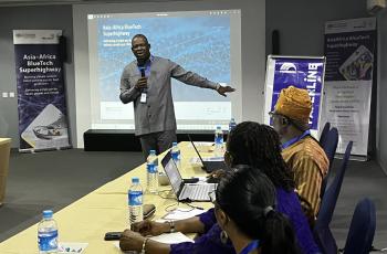 WorldFish Nigeria Country Rep Dr Charles Iyangbe. Photo: WorldFish. 