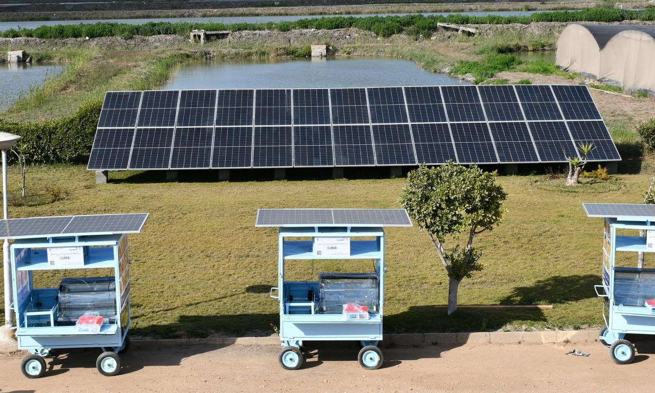 The portable solar-powered coolers designed for benefiting women fish retailers participating in Center for Renewable Energy in Aquaculture (CeREA) Project. 