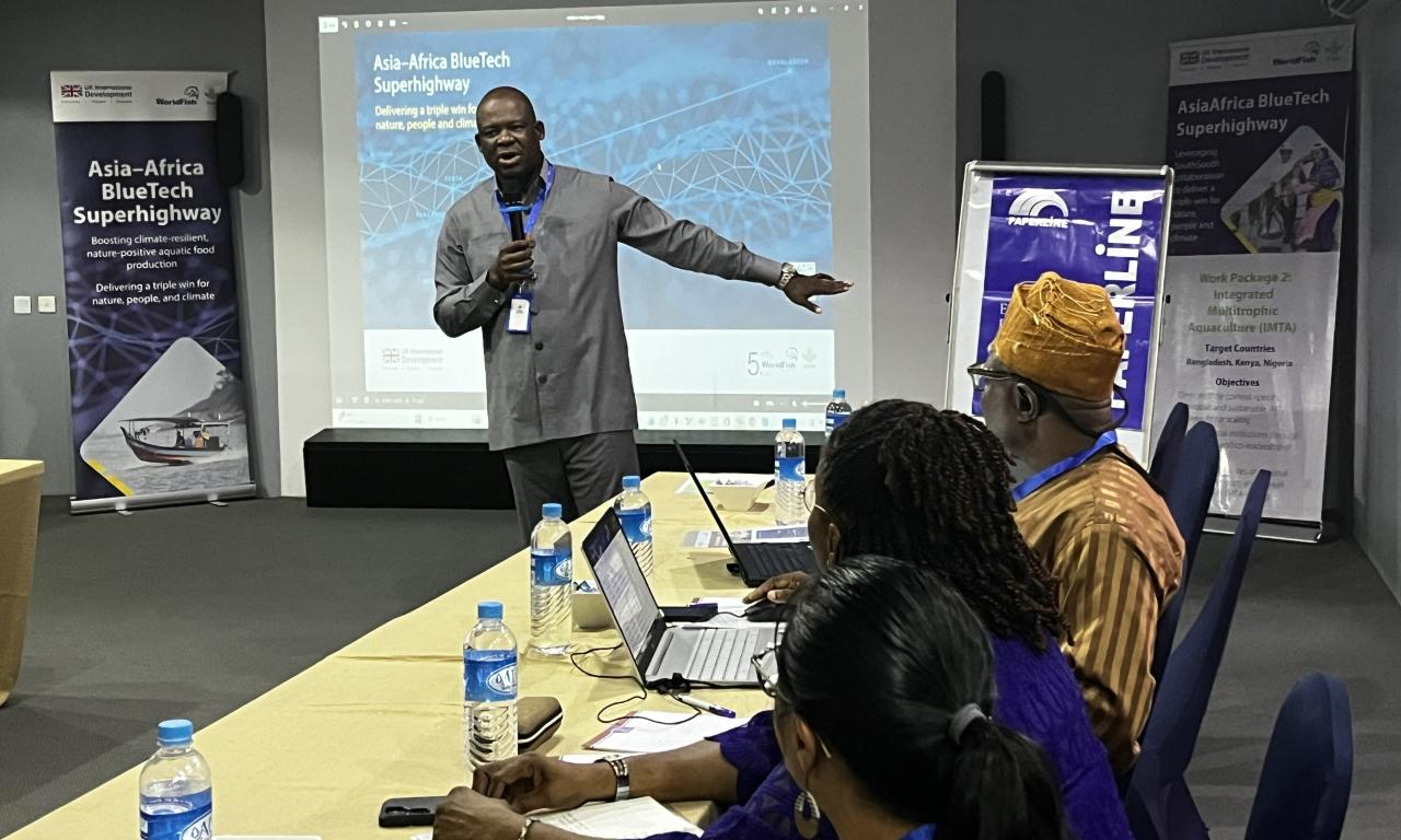 WorldFish Nigeria Country Rep Dr Charles Iyangbe. Photo: WorldFish. 